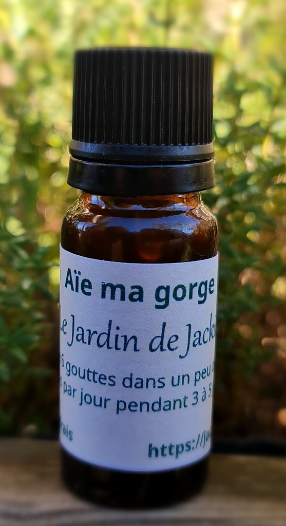 Synergie d'huiles pour maux de gorge